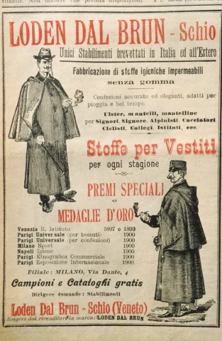 Pubblicità del Loden, 1900 MarkaGetty Images